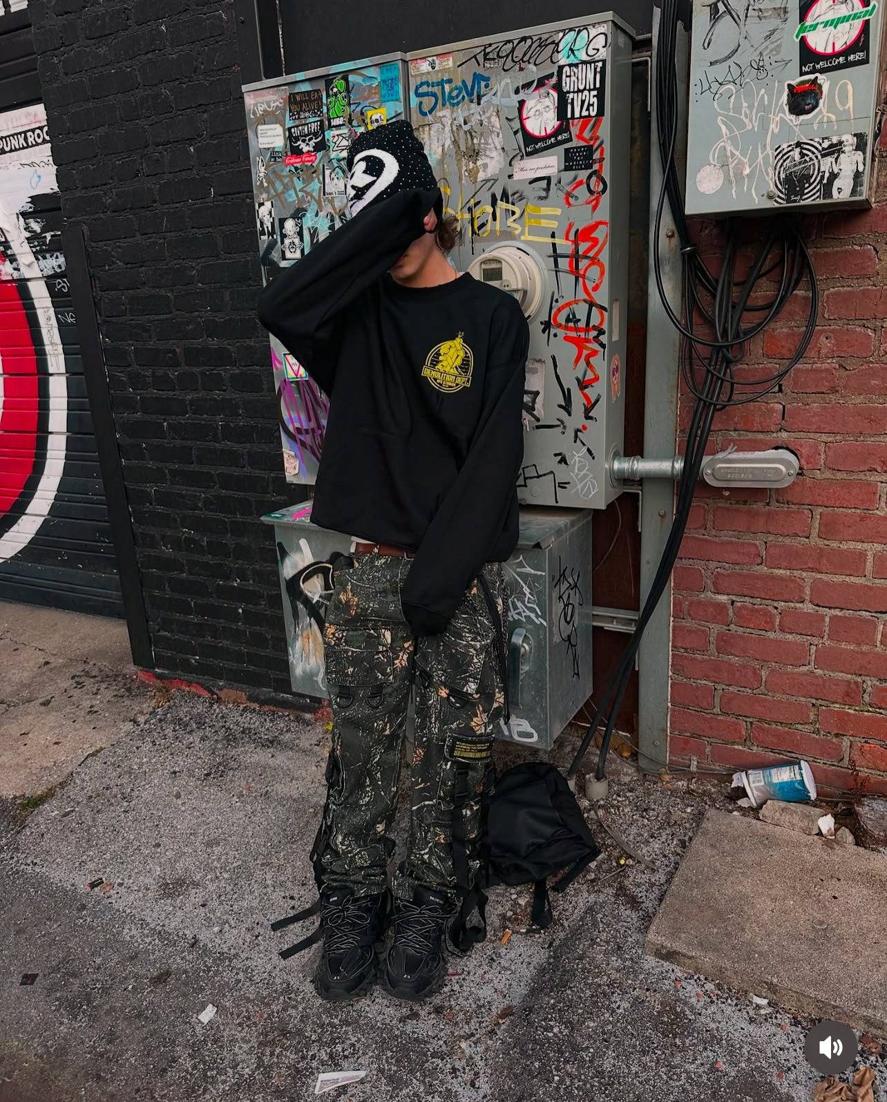 “DEMOLITION DEPT” DISTRESSED CREWNECK