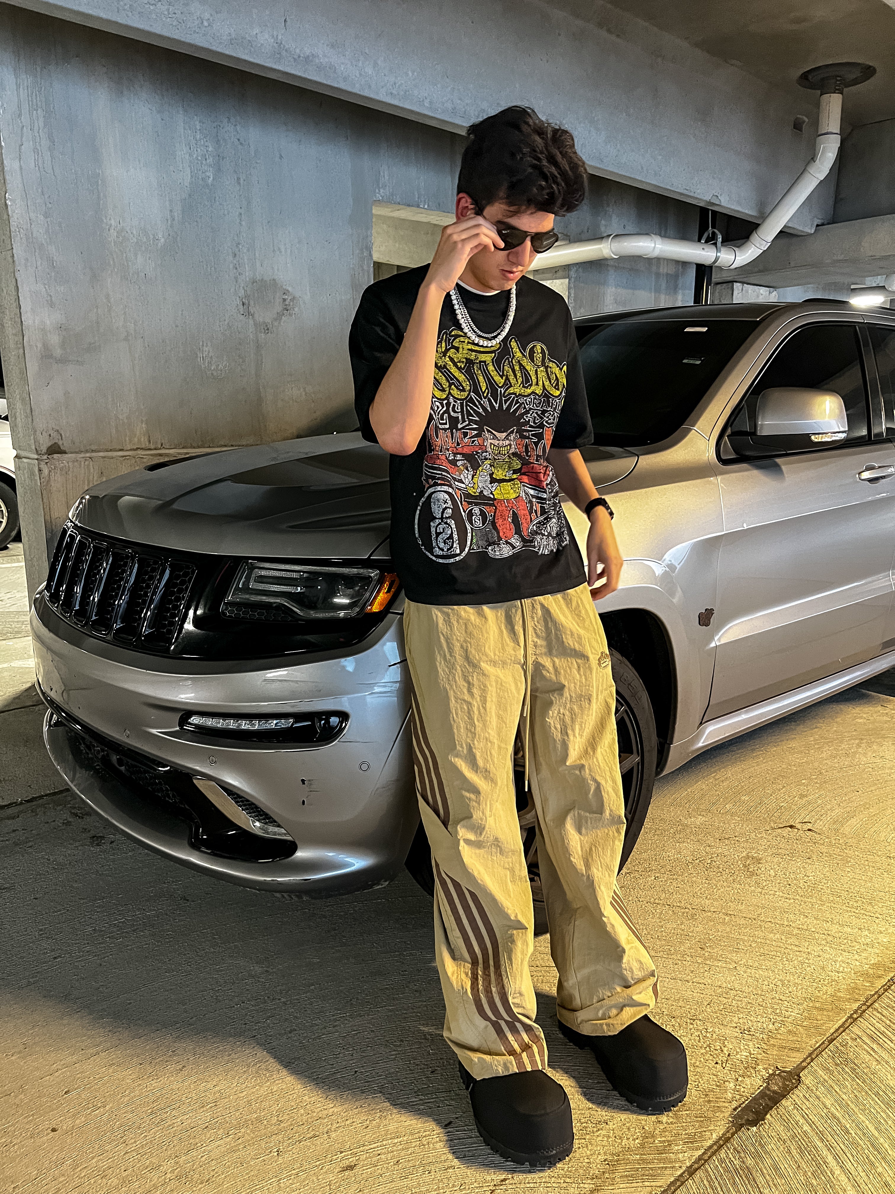 NYLON TRACKPANTS (TAN)